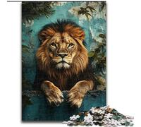 Jigsaws 1000 Pieces for Teenagers King Lion, for 14+ Challenging Game As A Gift for The Whole Family And Friends (Size 26x38cm)