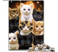Jigsaws 1000 Pieces for Teenagers Kitten, for 14+ Challenging Game As A Gift for The Whole Family And Friends (Size50x75cm)
