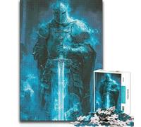 Jigsaws 1000 Pieces for Teenagers Knight of The Blue Flame Analysis And Logic Brain Teaser Game for And 14 Years And over 50x75cm