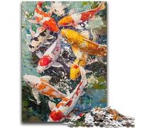Jigsaws 1000 Pieces for Teenagers Koi 1000 Piece Puzzle,Educational Games Home Decoration Birthday Present, Gifts, Wall Art (38x26cm)