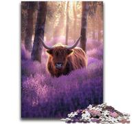 Jigsaws 1000 Pieces for Teenagers Lavender Yak Help The Brain Exercise Addictive Toys to Cultivate Patience Wall Decoration 26x38cm