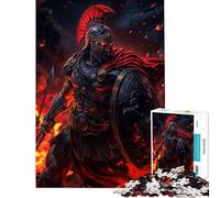 Jigsaws 1000 Pieces for Teenagers Legendary Spartan Warrior Challenging To Complete Learning Educational Family Game for And from 14 Years And over (38x52cm)