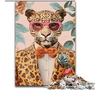 Jigsaws 1000 Pieces for Teenagers Leopard Print Suit, for Age 14+ Suitable for Couples Fun at Home Activities, Birthday Present,Travel Gifts (Size 26x38cm)