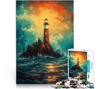 Jigsaws 1000 Pieces for teenagers Lighthouse on rocks pädagogische Herausforderung Die Liebe zwischen Paaren stärken38x26cm