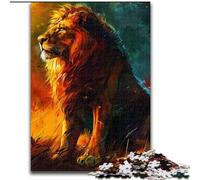Jigsaws 1000 Pieces for Teenagers Lion at Sunset, Family Game Stress Reliever Difficult Challenge Enhance Love between Couples (Size50x75cm)