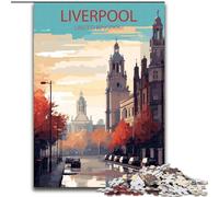 Jigsaws 1000 Pieces for Teenagers Liverpool United Kingdom,Help The Brain Exercise Addictive Toys to Cultivate Patience Perfect Decoration 50x75cm