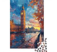 Jigsaws 1000 Pieces for Teenagers London Sunset Painting-1 Jigsaw Toy Wall Decor Staycation Kill Time Gifts for Friends And Family 70x50cm/1000pcs