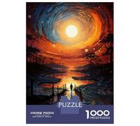 Jigsaws 1000 Pieces for Teenagers Magical Sunset Pathway Art Print Puzzles for Adults Toy Wall Decor Pattern Assembly Great Gift for Gaming 70x50cm/1000pcs