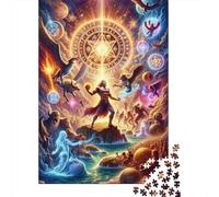Jigsaws 1000 Pieces for Teenagers Magickal Universe Mystical Symbols Jigsaw Puzzle Toy Wall Decor Difficult Challenge Birthday Present, Gifts, 70x50cm/1000pcs
