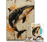 Jigsaws 1000 Pieces for Teenagers Majestic Fantasy Whale 1000 Pieces for Adults,Family Game Stress Reliever Difficult Challenge Suitable for Couples (size 75x50cm)