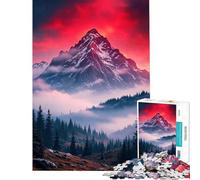 Jigsaws 1000 Pieces for Teenagers Majestic Mountain Landscape Sky Challenging To Complete Learning Educational Family Game for And from 14 Years And over (50x75cm)