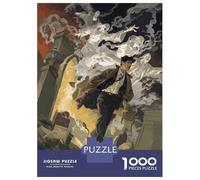 Jigsaws 1000 Pieces for Teenagers Man Running from Ghosts Jigsaws for Adults Brain Teaser Game A Work of Art Great Gift for Gaming 52x38cm/1000pcs