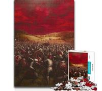 Jigsaws 1000 Pieces for Teenagers Medieval Battle Painting Analysis And Logic Brain Teaser Game for And 14 Years And over 50x75cm