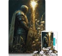 Jigsaws 1000 Pieces for Teenagers Medieval Majestic Knight Puzzles for Adults,for Educational Game Challenge Toy Deal As Gifts for The Whole Family 26x38cm