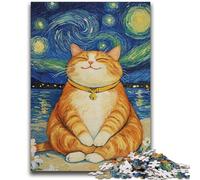Jigsaws 1000 Pieces for Teenagers Meditating Cat Decompressing Intellectual Educational Toy Great Gifts And Toys 26x38cm