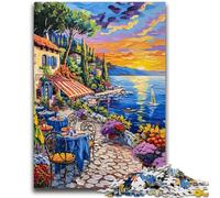 Jigsaws 1000 Pieces for Teenagers Mediterranean Urban Scenery Decompressing Intellectual Educational Toy Perfect Decoration 50x75cm