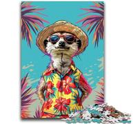 Jigsaws 1000 Pieces for Teenagers Meerkats on Vacation Stress Reliever Difficult Challenge Deal As Gifts for The Whole Family 50x75cm