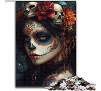 Jigsaws 1000 Pieces for Teenagers Mexican Skull Girls, for 14+ Challenging Game As A Gift for The Whole Family And Friends (Size50x75cm)