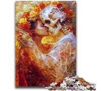 Jigsaws 1000 Pieces for Teenagers Mexican Style Skull Puzzles,Stress Reliever Staycation Kill Time Wishlist with Santa Claus (38x26cm)