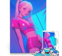 Jigsaws 1000 Pieces for Teenagers Midnight Anime Girl Impossible Game Difficult And Challenge Unique Birthday And Xmas Gifts 38x26cm