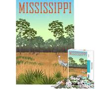 Jigsaws 1000 Pieces for Teenagers Mississippi State Bird Toys Educational Games Brain Teaser Game Learning Educational Gifts For Birthdays (size 38x26cm)
