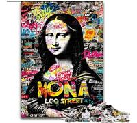 Jigsaws 1000 Pieces for Teenagers Mona Lisa Graffiti, Suitable for Ages 14 And Up Home Educational Games DIY Toys Artwork Gift (Size 50x75cm)