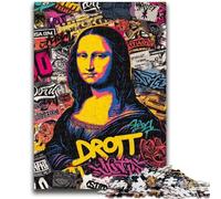 Jigsaws 1000 Pieces for Teenagers Mona Lisa Is Funny Decompressing Intellectual Educational Toy Perfect Decoration 26x38cm