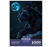 Jigsaws 1000 Pieces for Teenagers Moonlight Mystical Panther Jigsaw Toy Wall Decor Staycation Kill Time Gifts for Friends And Family 52x38cm/1000pcs