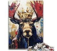 Jigsaws 1000 Pieces for Teenagers Moose Art Challenging To Complete But Fun And Humorous Birthday Present, Gifts, Wall Art 38x26cm