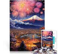 Jigsaws 1000 Pieces for teenagers Mount Fuji Fireworks Sakura Denkspiel Lustige Aktivitäten für zu Hause, Geburtstagsgeschenk, Reisegeschenk,38x26cm