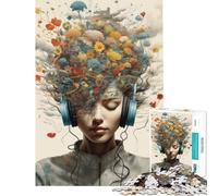 Jigsaws 1000 Pieces for Teenagers My Tunes Help The Brain Exercise A Work of Art Fun Games Suitable for Ages 14 And Up (38x26cm)