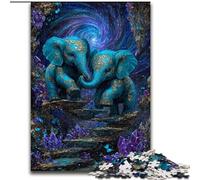 Jigsaws 1000 Pieces for Teenagers Mysterious Elephant, Suitable for Ages 14 And Up Home Educational Games DIY Toys Artwork Gift (Size 26x38cm)