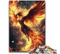 Jigsaws 1000 Pieces for Teenagers Mysterious Phoenix Stress Reliever Difficult Challenge Every Piece Is Unique - Challenging Family Fun Game 38x26cm