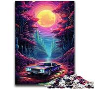 Jigsaws 1000 Pieces for Teenagers Neon Car in Nature Jigsaw,Educational Games Home Decoration Birthday Present, Gifts, Wall Art (50x75cm)