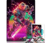 Jigsaws 1000 Pieces for Teenagers Neon Warriors 1000 Piece Jigsaw,Challenging Difficult Deal As Gifts for The Whole Family (size 38x26cm)
