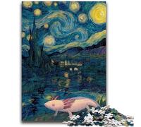 Jigsaws 1000 Pieces for Teenagers Night Sky Salamander Teenager Puzzles,Brain Intelligence Challenge Addictive Toys for Home Decoration (75x50cm)