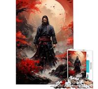 Jigsaws 1000 Pieces for Teenagers Oriental Samurai Challenging To Complete Learning Educational Family Game for And from 14 Years And over (50x75cm)