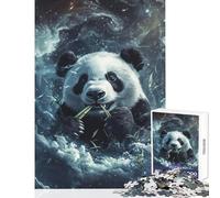 Jigsaws 1000 Pieces for Teenagers Panda in Cosmos- Brain Teaser Game Difficult Hard Toy Wall Decor Help The Brain Exercise (38x26cm)