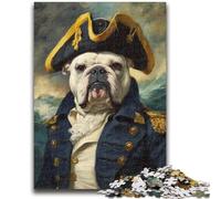 Jigsaws 1000 Pieces for Teenagers Pirate Captain French Bulldog Jigsaw,Educational Games Home Decoration Birthday Present, Gifts, Wall Art (38x26cm)