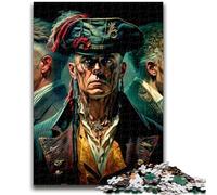 Jigsaws 1000 Pieces for Teenagers Pirate Captain Learning Educational Toys Fun at Home Activities, Birthday Present,Travel Gifts 50x75cm