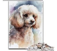 Jigsaws 1000 Pieces for Teenagers Poodle Watercolor, for 14+ Challenging Game As A Gift for The Whole Family And Friends (Size 26x38cm)