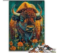 Jigsaws 1000 Pieces for Teenagers Poppy Bison Family Fun for Is Ideal As A Gift for The Whole Family for And Age 14 Years Up (size 50x75cm)