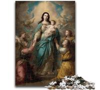 Jigsaws 1000 Pieces for Teenagers Portrait of Mary The Mother for And 14 Years And over Educational Challenge Fun Activities at Home, Birthday Gifts, Travel Gifts 50x75cm