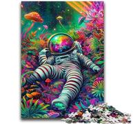 Jigsaws 1000 Pieces for Teenagers Psychedelic Astronaut Challenging To Complete But Fun And Humorous Unique Birthday And Gifts 50x75cm