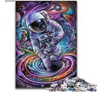Jigsaws 1000 Pieces for Teenagers Psychedelic Astronaut, Elephant Toy Intellectual Game Birthday Present, Gifts, Wall Art for Ages 14+ (Size 50x75cm)