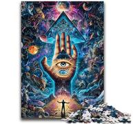 Jigsaws 1000 Pieces for Teenagers Psychedelic Eye Stress Reliever Difficult Challenge Deal As Gifts for The Whole Family 26x38cm