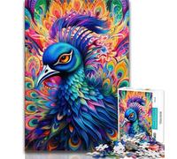 Jigsaws 1000 Pieces for Teenagers Psychedelic Peacock Teenager Puzzles,learning Educational for Is Ideal As A Gift for The Whole Family (size 75x50cm)