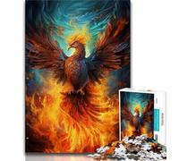 Jigsaws 1000 Pieces for Teenagers Psychedelic Phoenix 1000 Piece Puzzle,Stress Reliever Staycation Kill Time Wishlist with Santa Claus 26x38cm