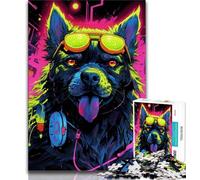 Jigsaws 1000 Pieces for Teenagers Psychedelic Poodle,Help The Brain Exercise Addictive Toys to Cultivate Patience Perfect Decoration (75x50cm)