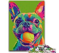 Jigsaws 1000 Pieces for Teenagers Pug Playing Tennis Puzzles for Adults,for Educational Game Challenge Toy Deal As Gifts for The Whole Family (75x50cm)